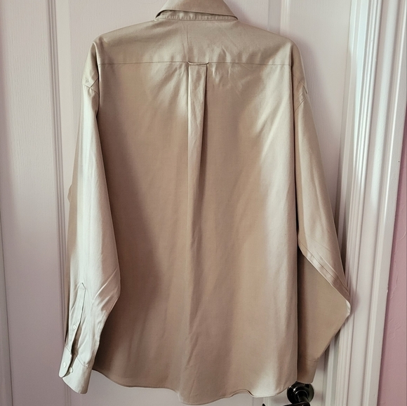 Croft & Burrow Dress Shirt Oatmeal - Picture 3 of 4
